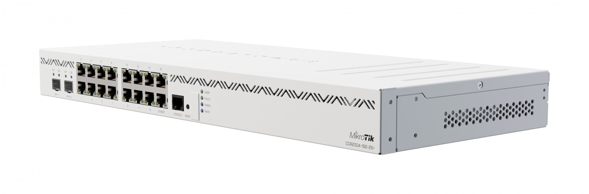 Mikrotik CCR2004-16G-2S+ Routeur connecté 16 Gigabit Ethernet Blanc