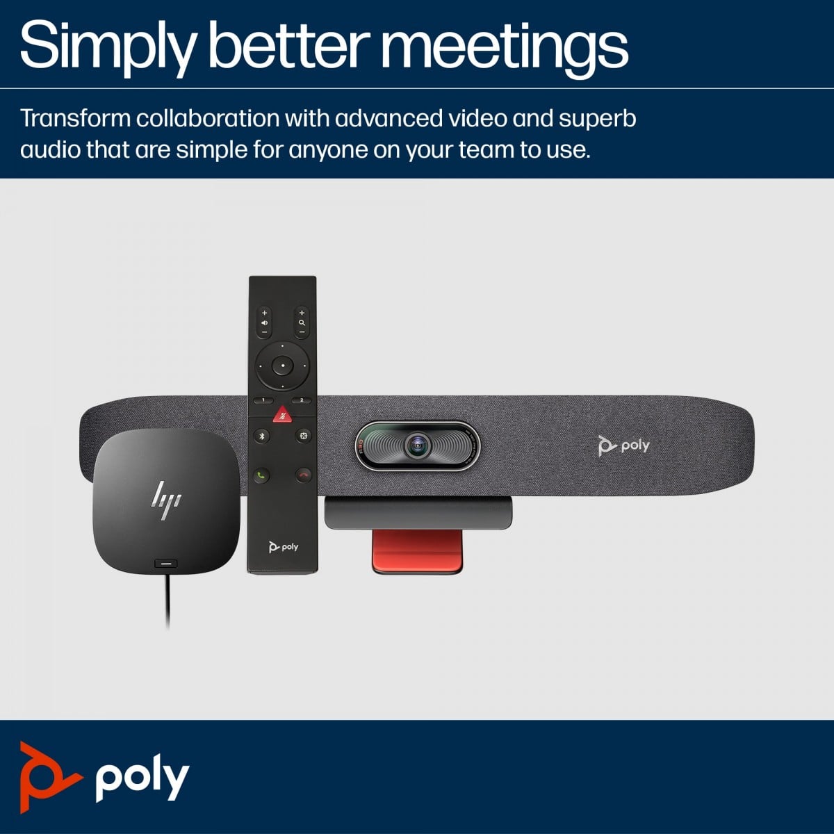 HP Poly Studio R30 Barre Vidéo USB Sans Radio GSA/TAA Sans localisation
