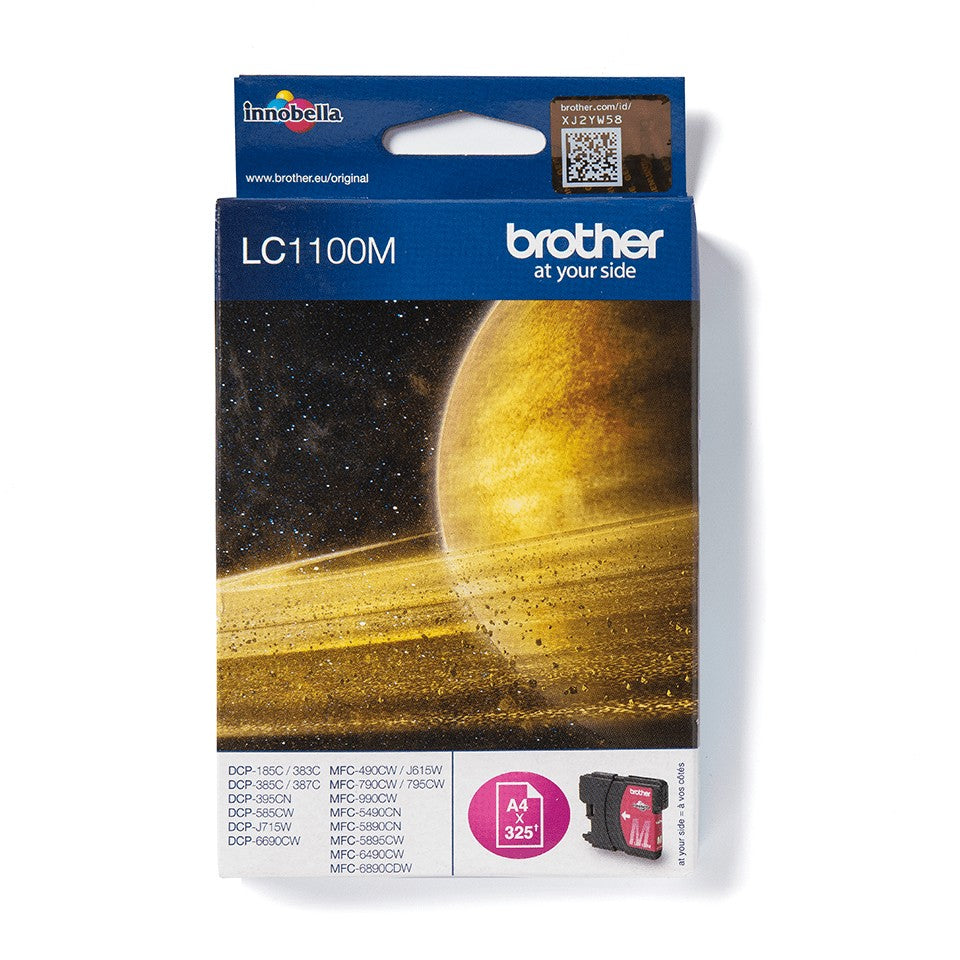BROTHER LC-1100 cartouche d encre magenta capacité standard 7.5ml 325 pages pack de 1