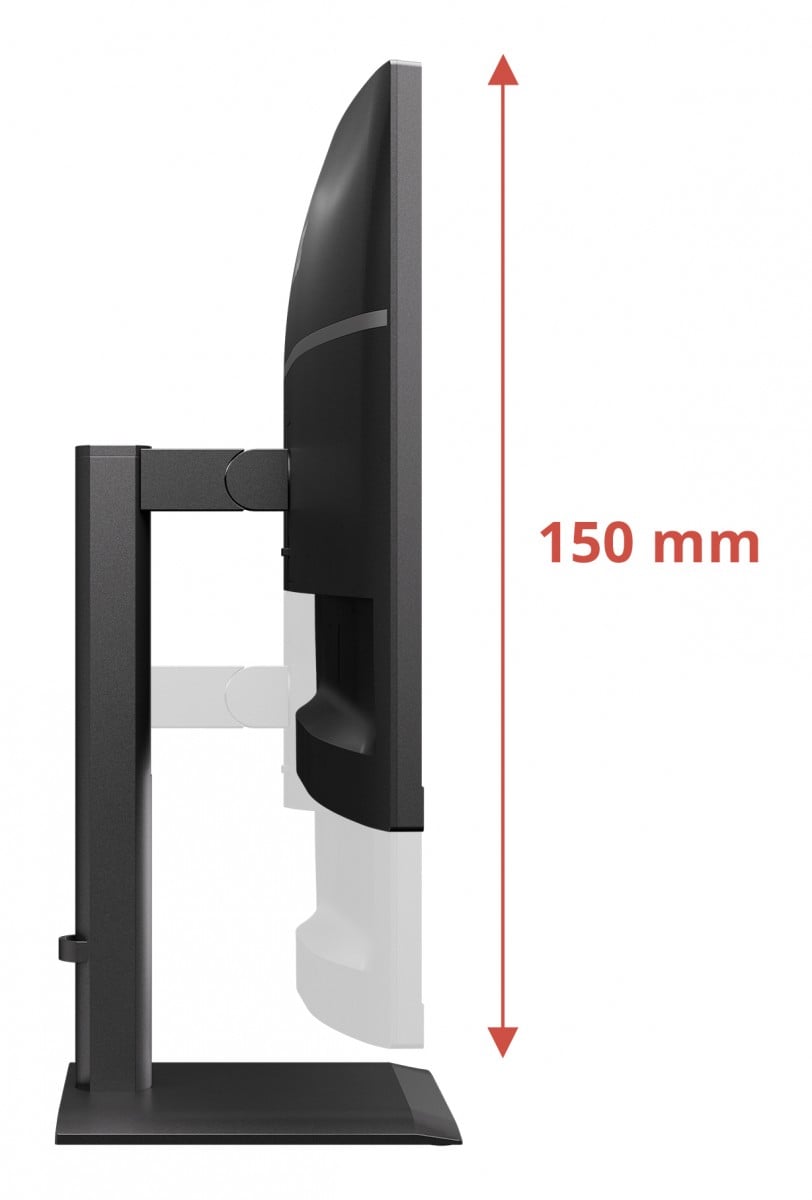 AOC U27E4CV 27p 3840x2160 60Hz IPS Flat H/A 150MM USB C DOCKING 90W Adaptive Sync EyeComfort 3.0 USB HUB SPEAKER