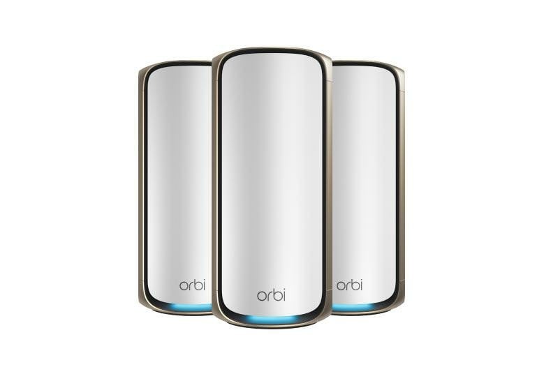 NETGEAR Orbi 970 series Quad-Band WiFi 7 Mesh System White 27Gbps 3 pieces 1year
