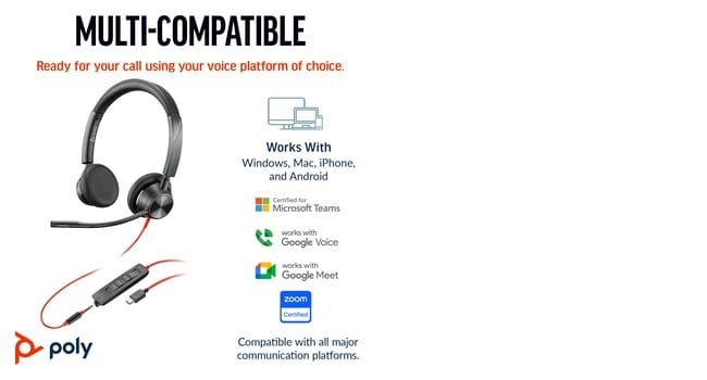 Poly BW 3325 -M USB-C HS+USB-C/A