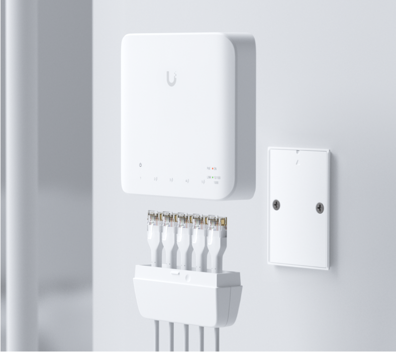 Ubiquiti USW-FLEX Networks UniFi USW-FLEX Géré L2 Gigabit Ethernet (10/100/1000) Connexion Ethernet, supportant l'alimentation via ce port (PoE) Blanc