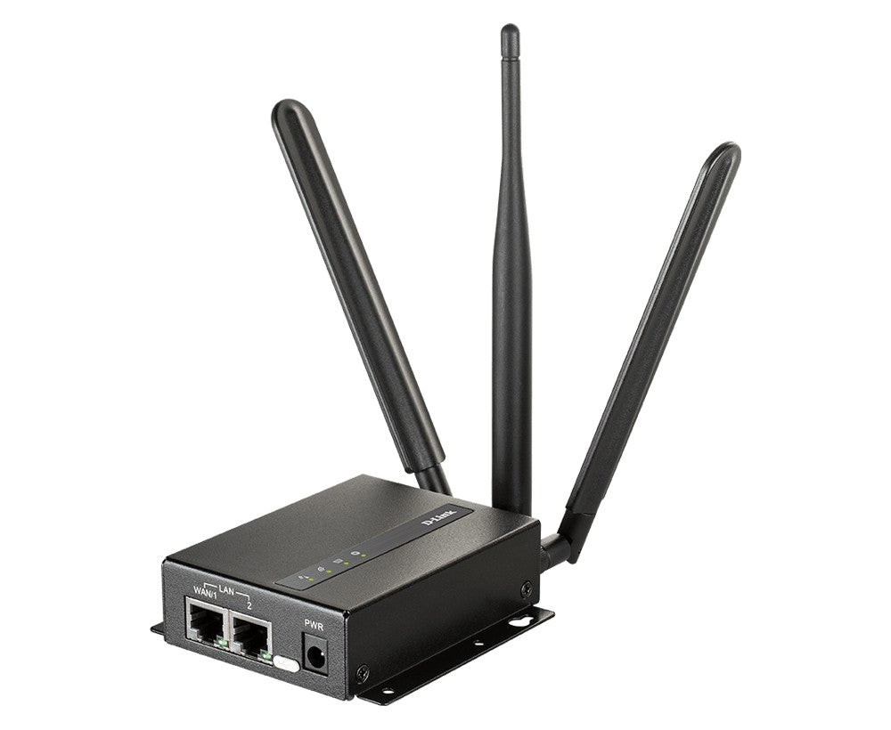 D-LINK 4G VPN LTE Cat 4 Industrial M2M Router Wi-Fi Dual SIM 2 External LTE Antennas 1 External Wi-Fi N Antenna 1 WAN/LAN FE Port