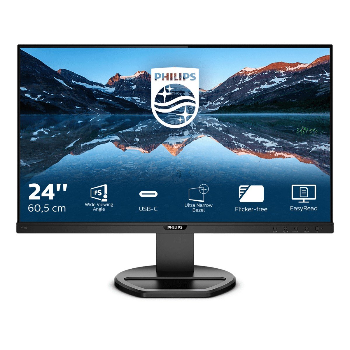 PHILIPS 243B9/00 LCD monitor with USB-C 60.5cm 23.8inch