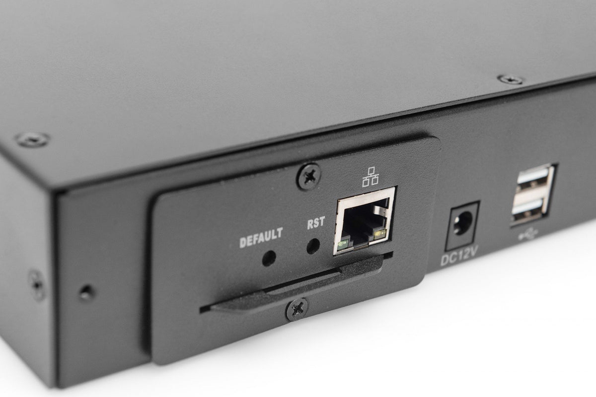 Digitus DS-72216 commutateur écran, clavier et souris Grille de montage Noir