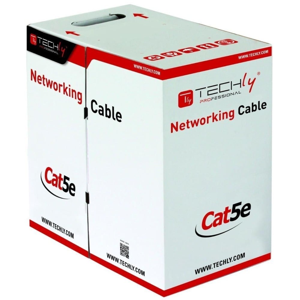 Techly ITP8-FLU-0305 Câble de paire torsadée Cat5e UTP 305m CCA Gris