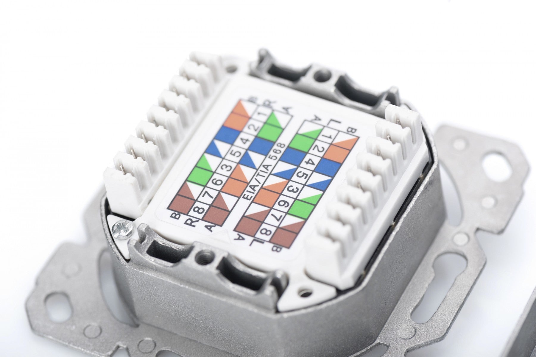 Digitus DN-9007-1 prise de courant 2 x RJ-45 Blanc