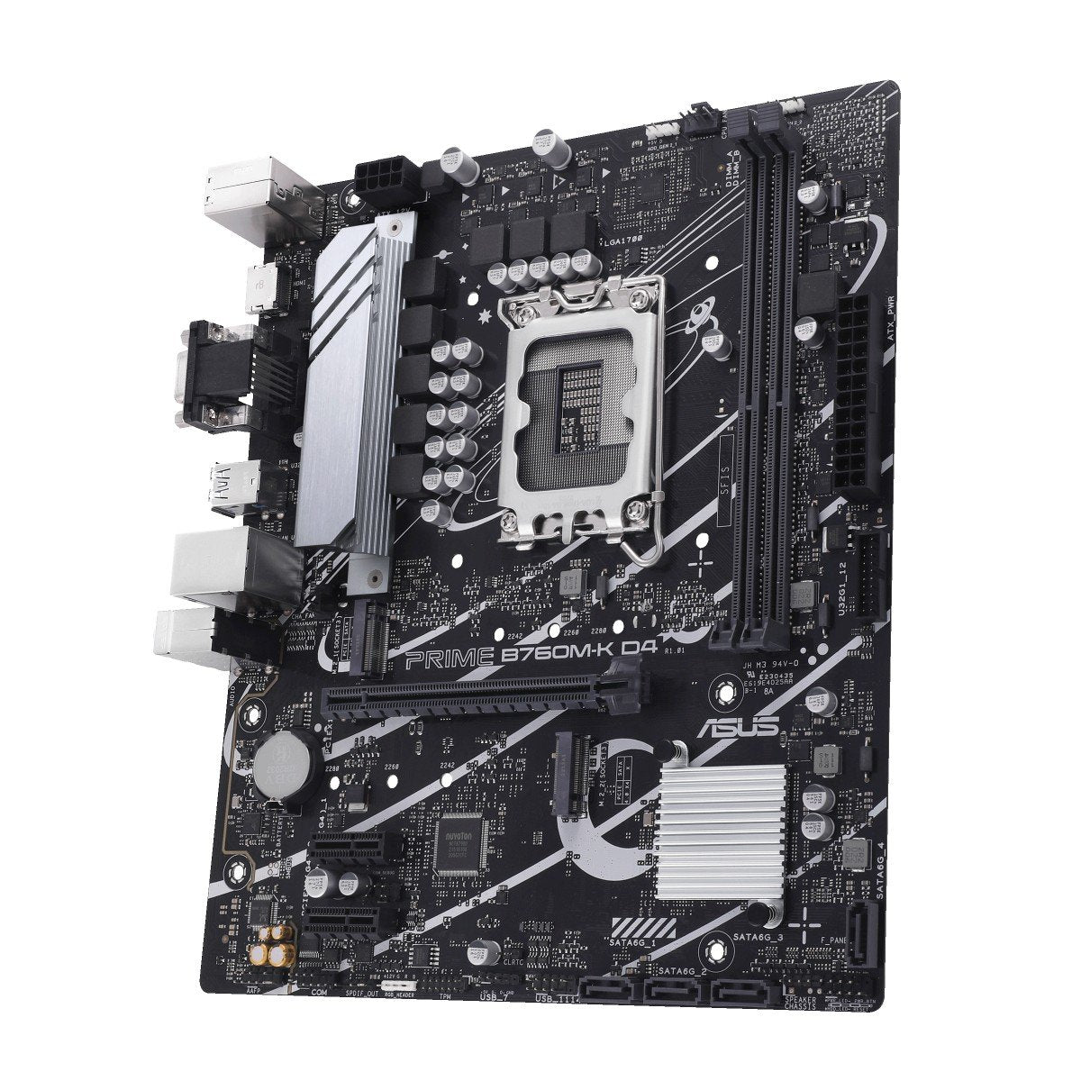 ASUS PRIME B760M-K D4 LGA1700 microATX MB 2xDDR4 4xSATA 2xM.2 1xD-Sub 1xHDMI 2.0