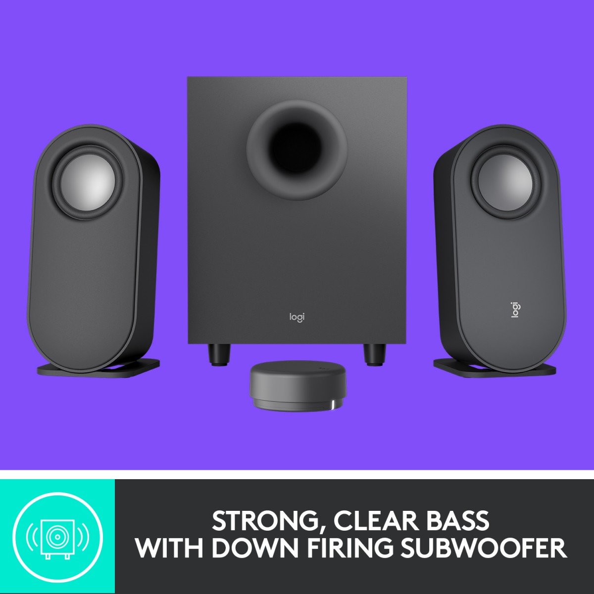 LOGITECH Z407 Android Edition speaker system for PC 2.1channel wireless Bluetooth USB 40 Watt Total graphite grey