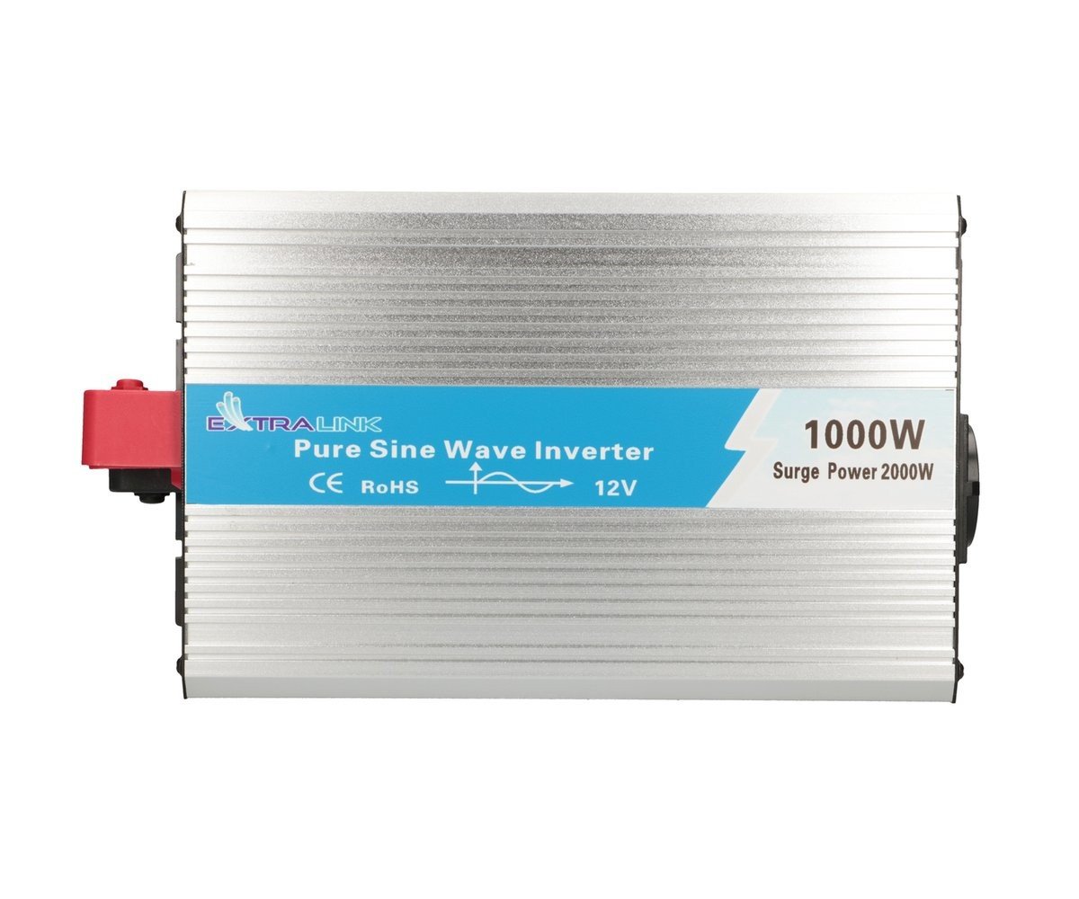 Extralink VOLTAGE CONVERTER 12V - 230V, 1000W, PURE SINUS OPIP-1000W adaptateur de puissance & onduleur Auto Aluminium