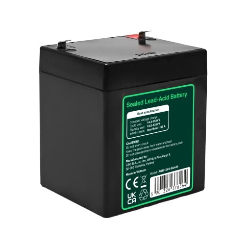 Batterie sans entretien Green Cell AGM VRLA 12V 4.5Ah pour caisses enregistreuses, jouets, caméras (90x70x106mm)