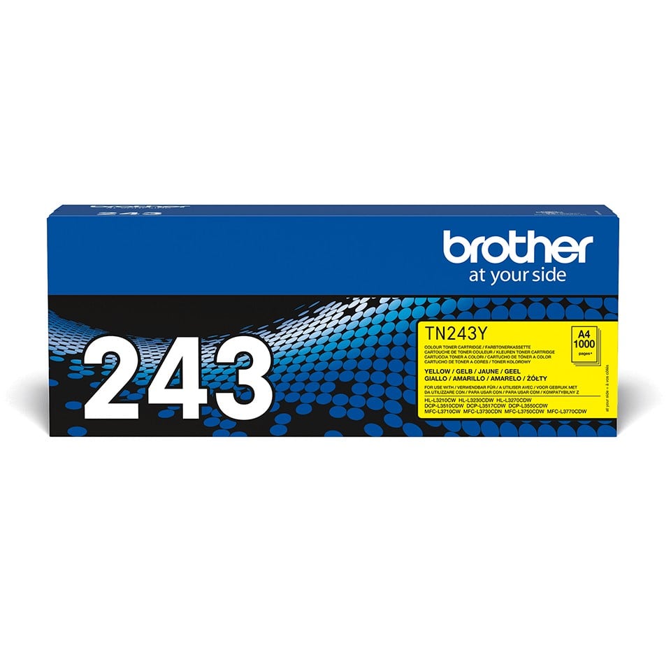 BROTHER TN243Y Toner jaune standard de 1000 pages pour Hl-L32xx DCP-L35xx MFC-L37xx