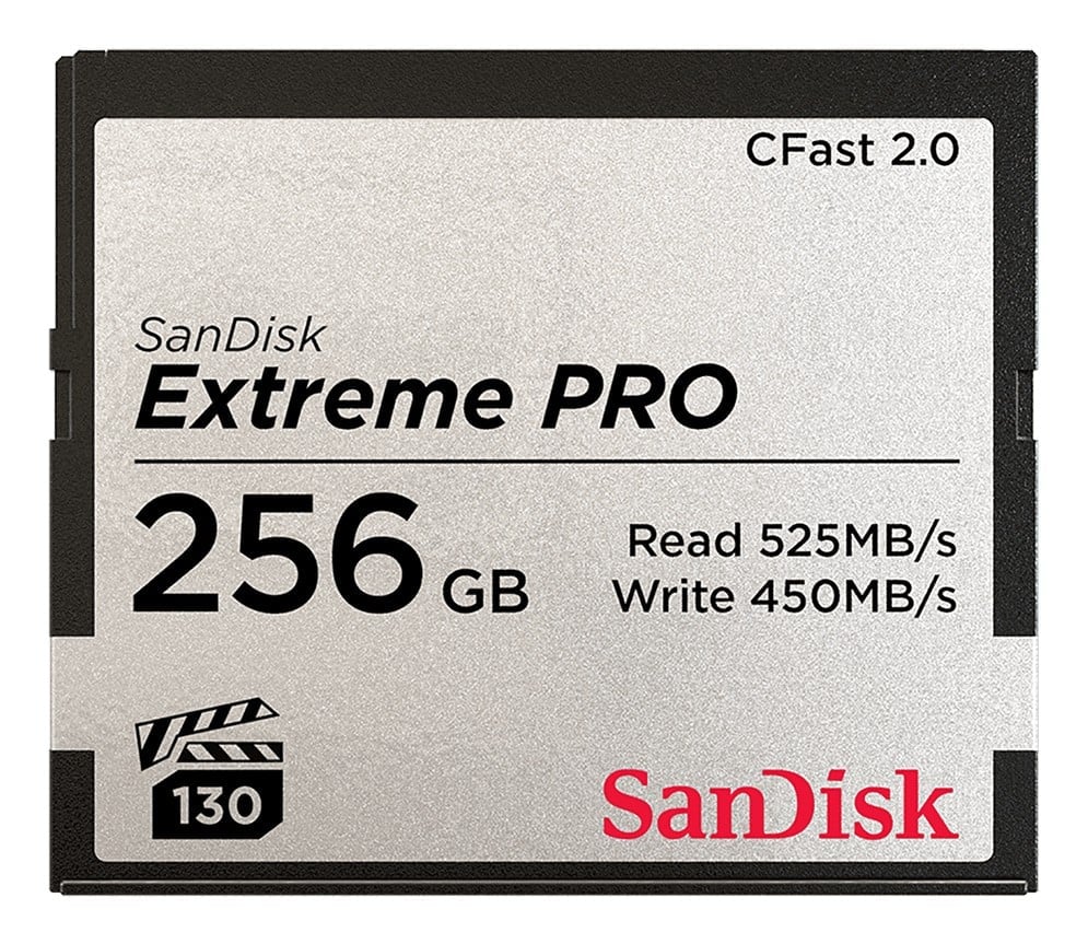 Extreme Pro CFAST 2.0 256GB 525MB/s VPG1