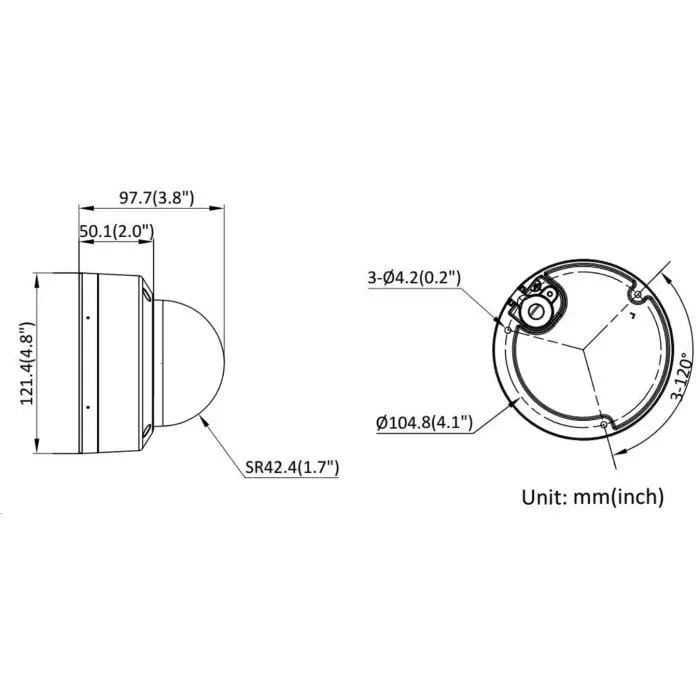 Hikvision DS-2CD2187G2H-LISU(2.8mm)(eF) 8 MP Smart Hybrid Light with ColorVu Fixed Mini Dome Network Camera