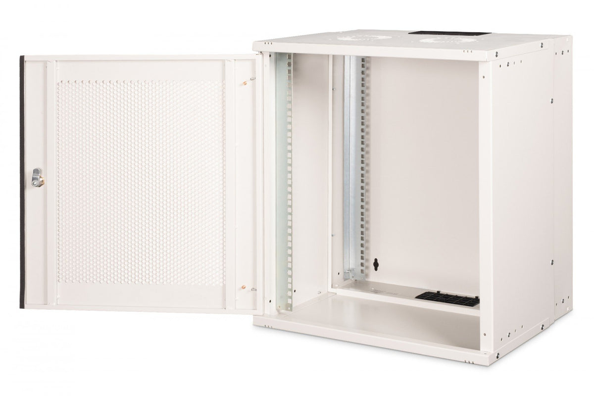 "Armoire réseau murale 19"" 12U, SOHO PRO 595 x 540 x 400 mm, porte perforée, grise, non assemblée, 60 kg"