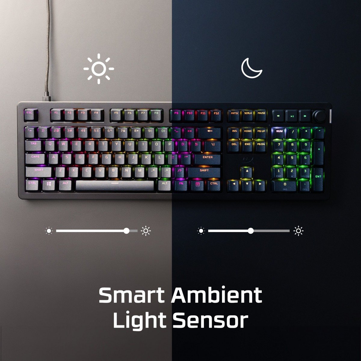 Clavier mécanique HyperX Alloy Rise RGB - Interrupteurs linéaires HyperX - QWERTY US INT