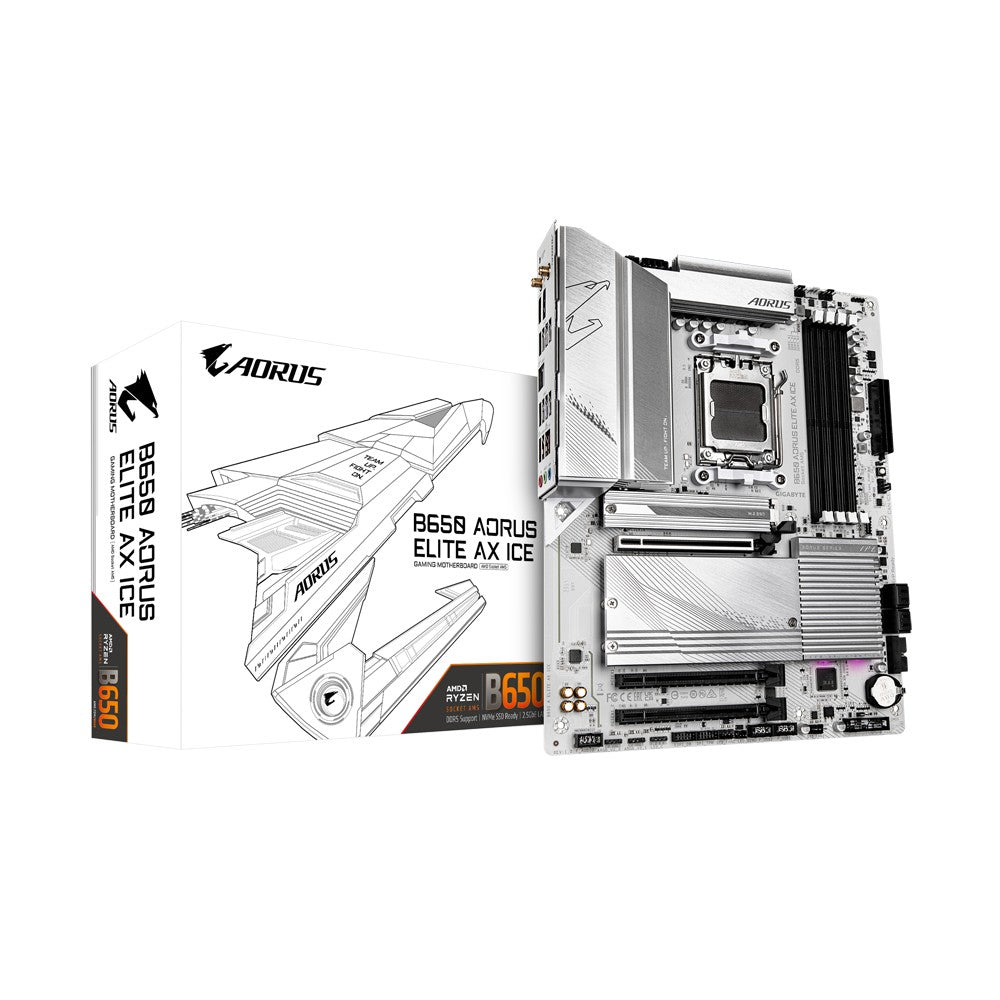 GIGABYTE B650 AORUS ELITE AX ICE carte mere AMD B650 Emplacement AM5 ATX