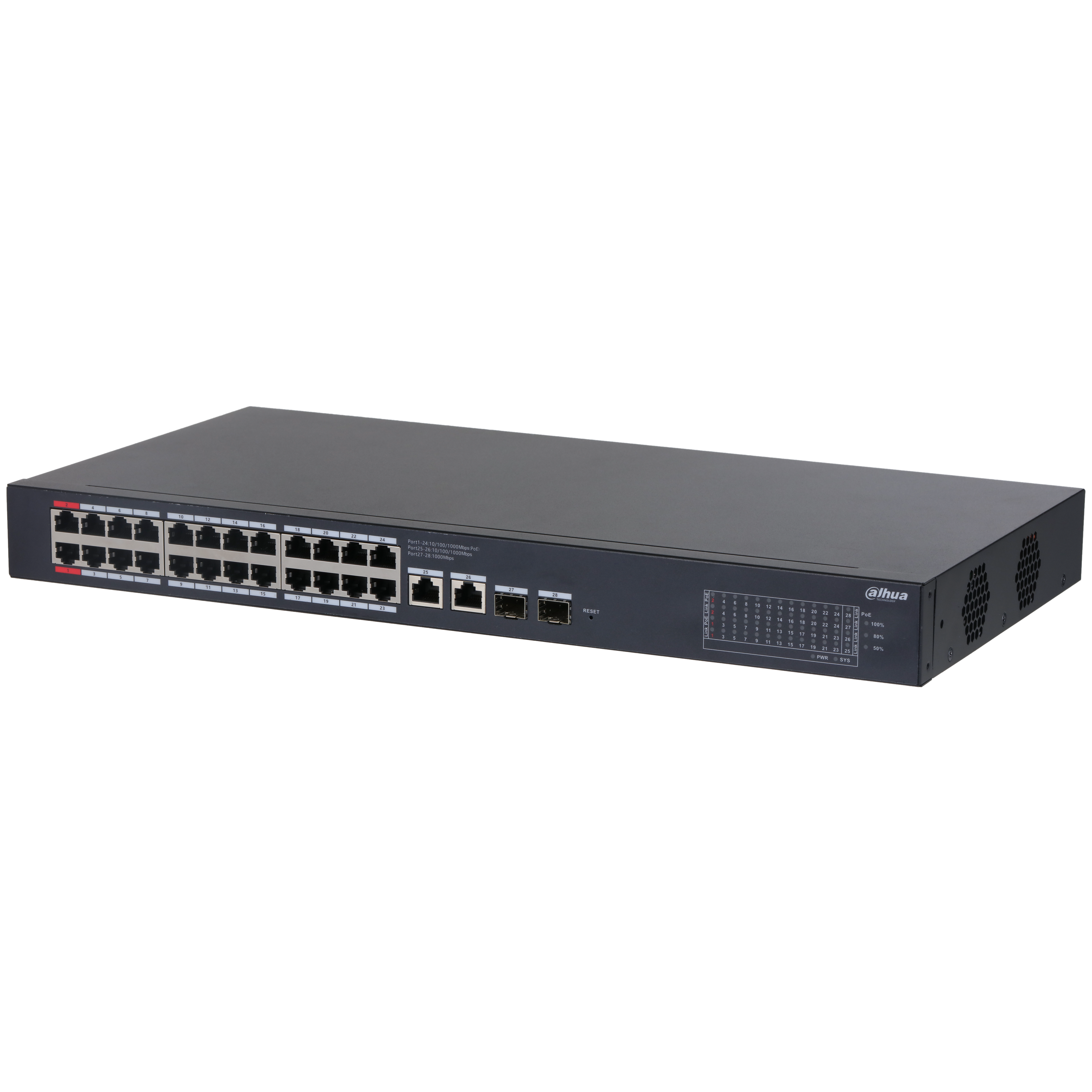 Dahua CS4228-24GT-240 Commutateur Gigabit de Bureau Géré par le Cloud a 28 Ports avec 24 Ports PoE