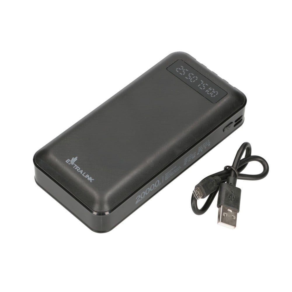 Extralink EX.19614 banque d'alimentation électrique Lithium Polymere (LiPo) 20000 mAh Noir