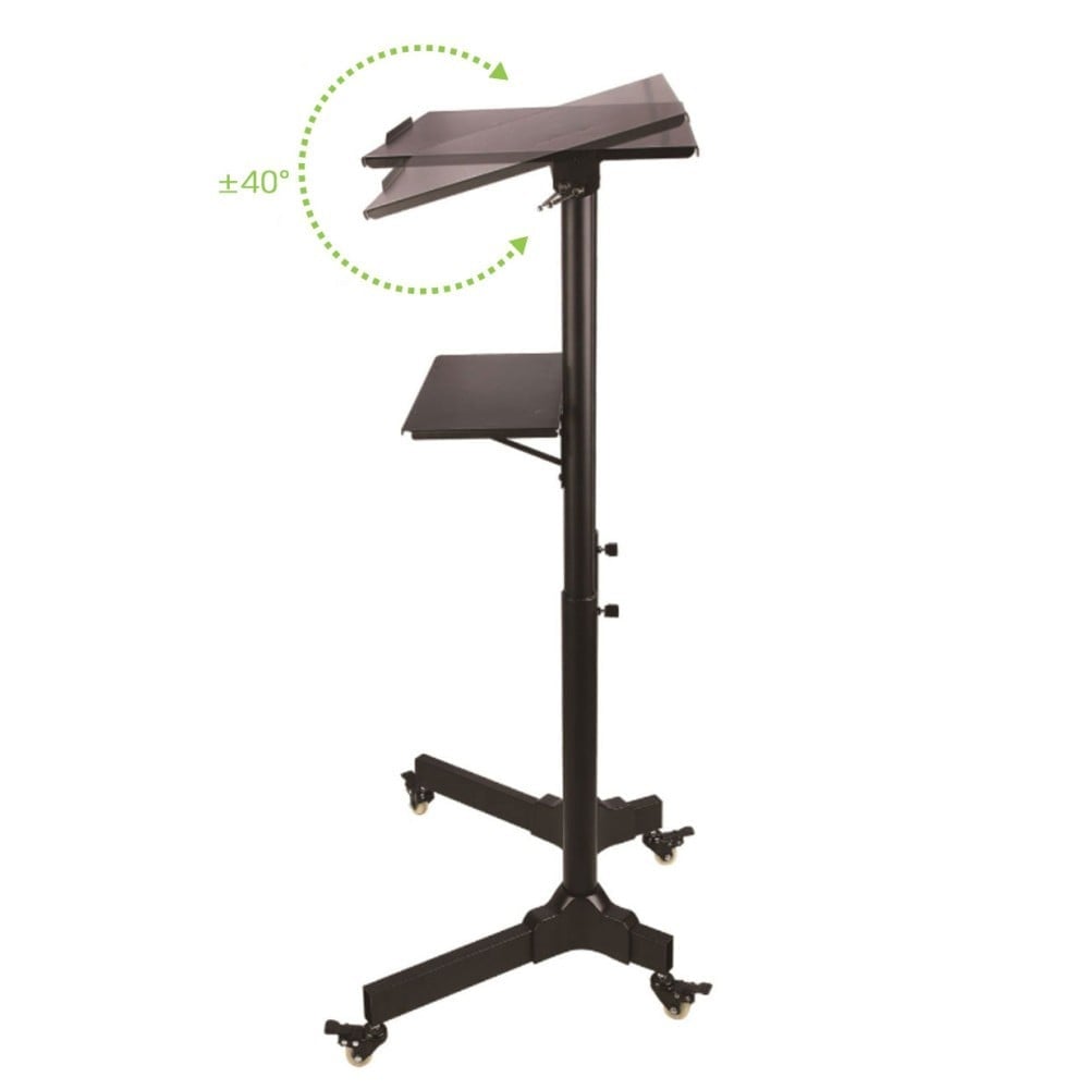 Techly ICA-TB TPM-1BK Table pour ordinateur portable noire