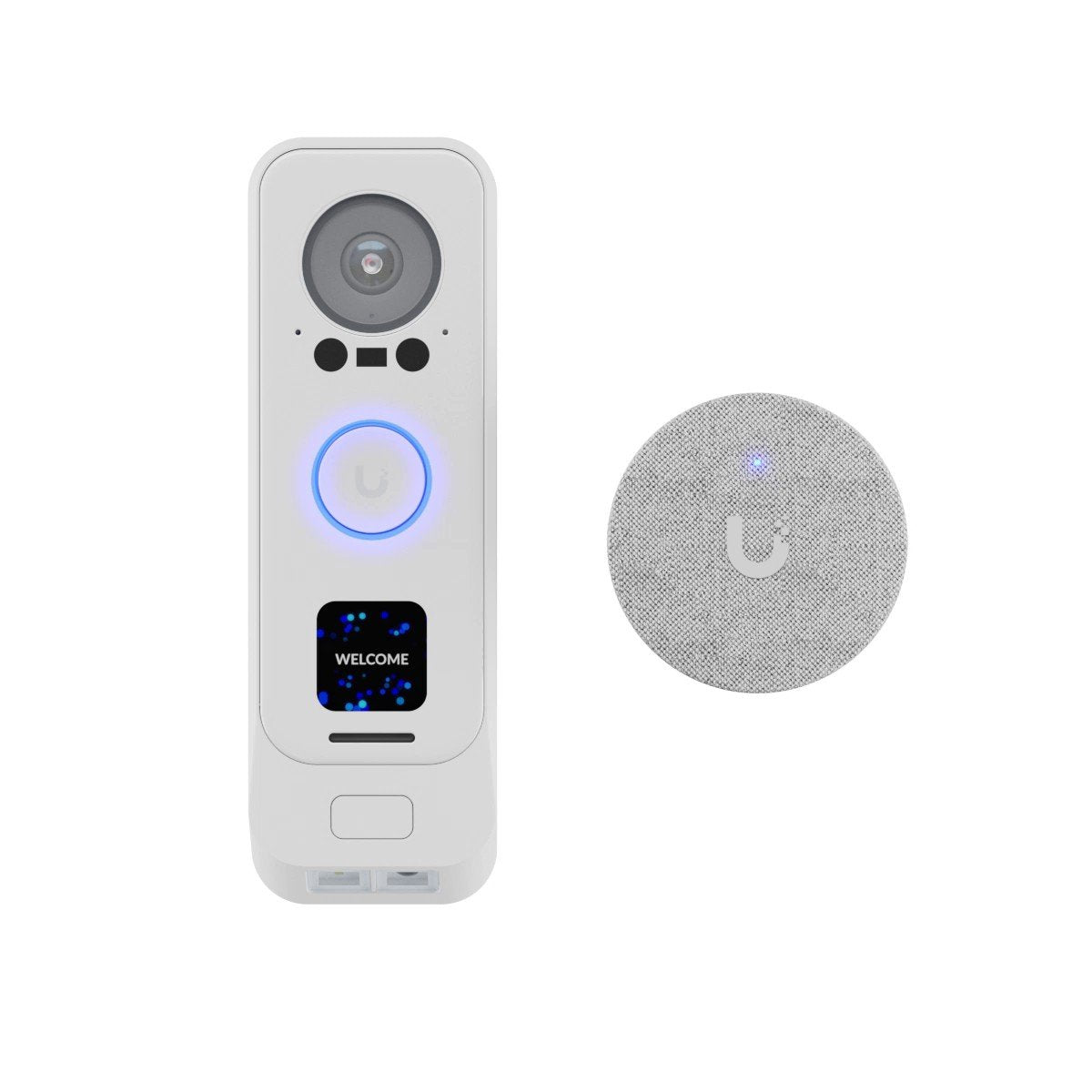 Ubiquiti UVC-G4 Doorbell Pro PoE Kit-White Sonnette et carillons a double caméra PoE avec fonctionnalités avancées d'IA et d'utilisabilité, couleur blanche.