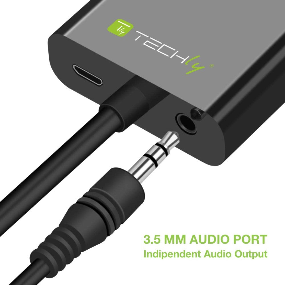 Techly IDATA HDMI-VGA2AU Adaptateur HDMI vers VGA D-sub 15 broches 1,8 m