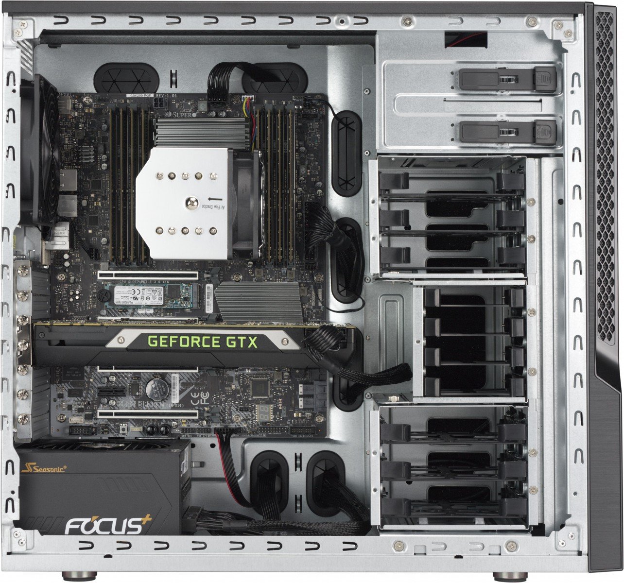Supermicro SuperChassis GS5A-754K Midi Tower Noir, Gris 750 W