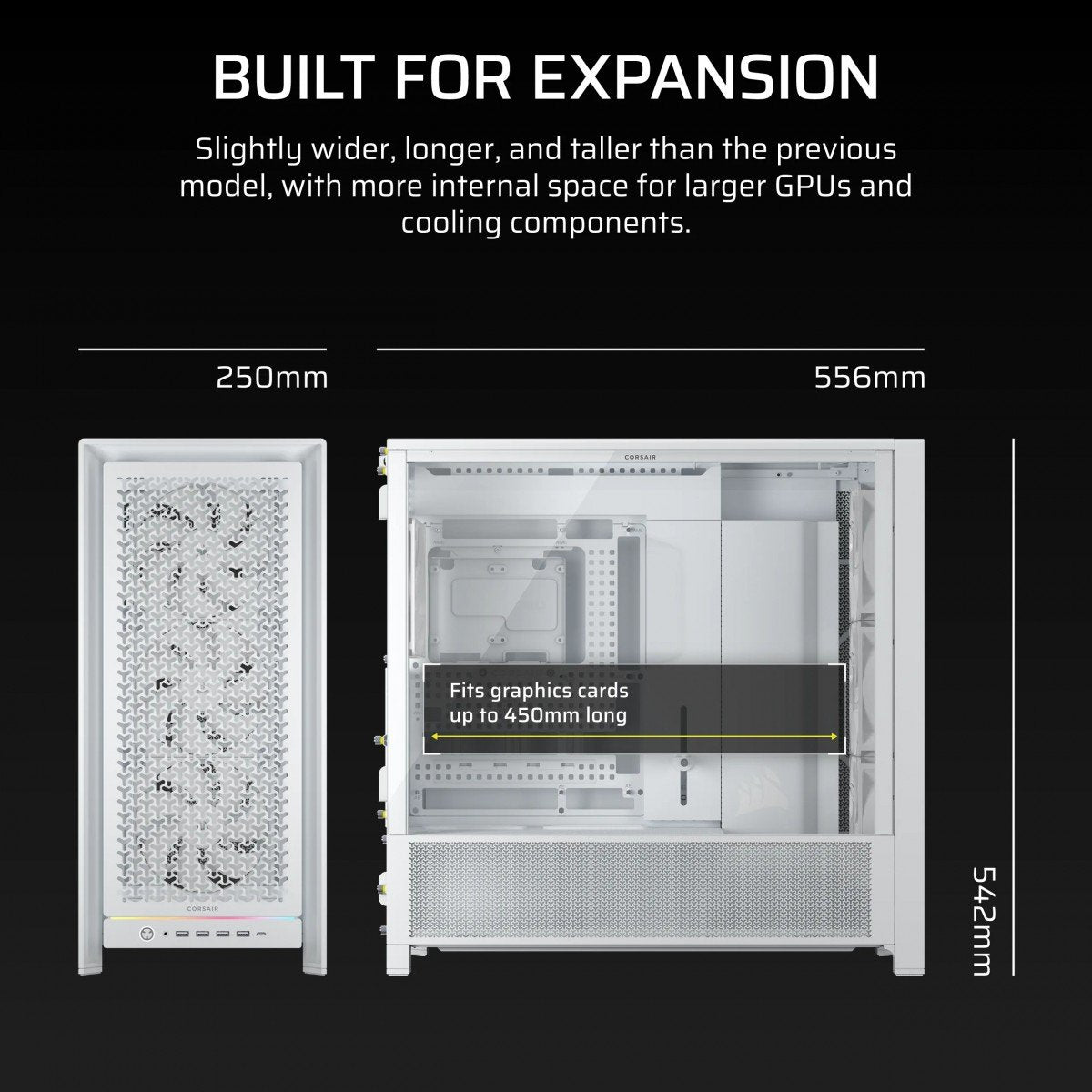 Corsair FRAME 5000D RS Midi Tower Blanc
