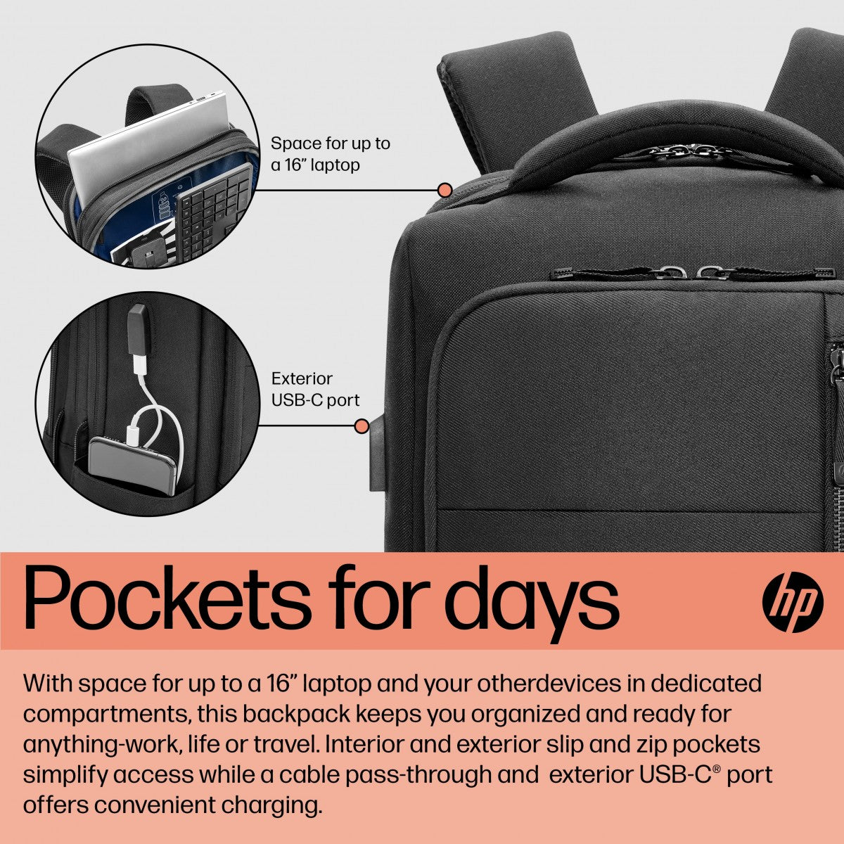 HP Renew Executive 16p Laptop Backpack Smartbuy