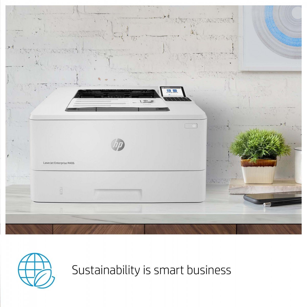 HP LaserJet Enterprise M406dn Printer Mono Duplex laser A4 1200x1200dpi 40ppm 350sheets USB LAN