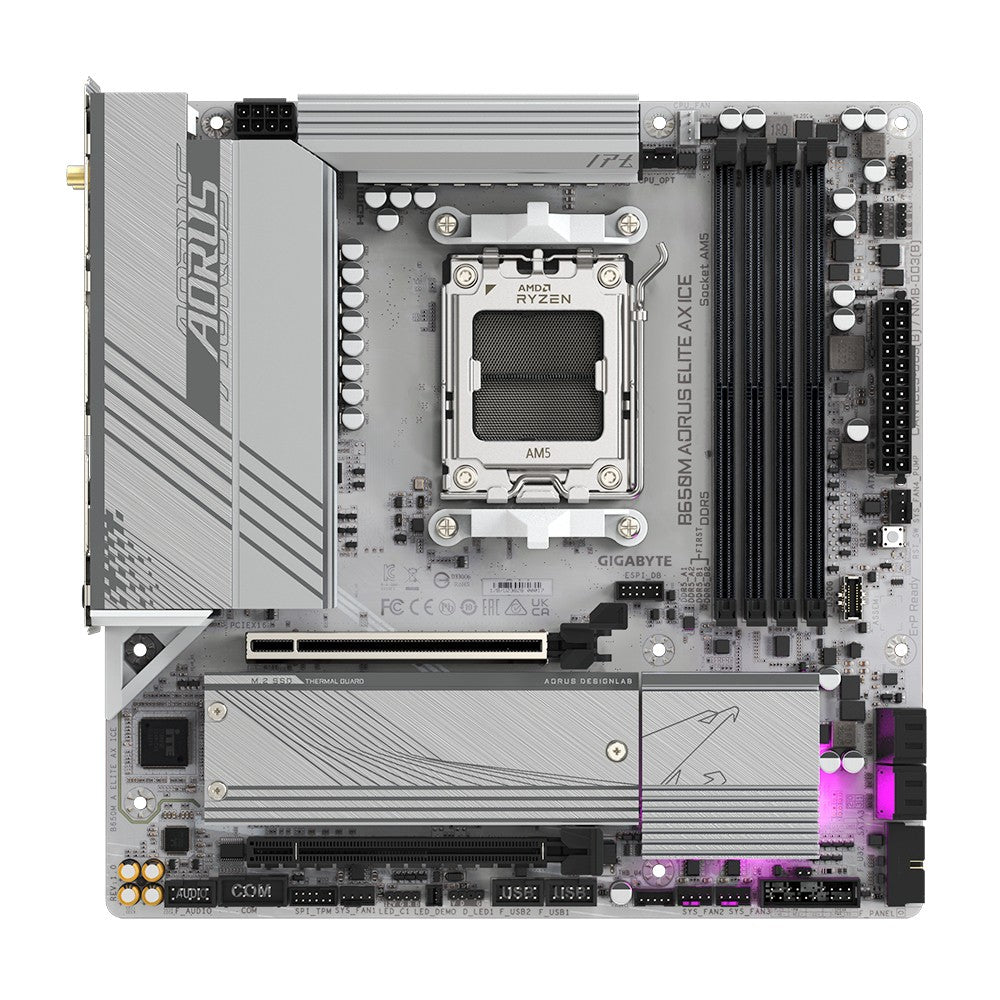 GIGABYTE B650M AORUS ELITE AX ICE carte mere AMD B650 Emplacement AM5 micro ATX
