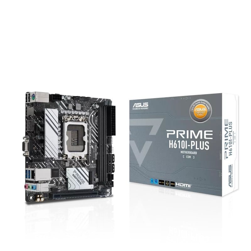 ASUS PRIME H610I-PLUS-CSM Intel LGA 1700 2DDR5 miniATX 4xSATA MB 1xHDMI 1xDP 1xD-Sub