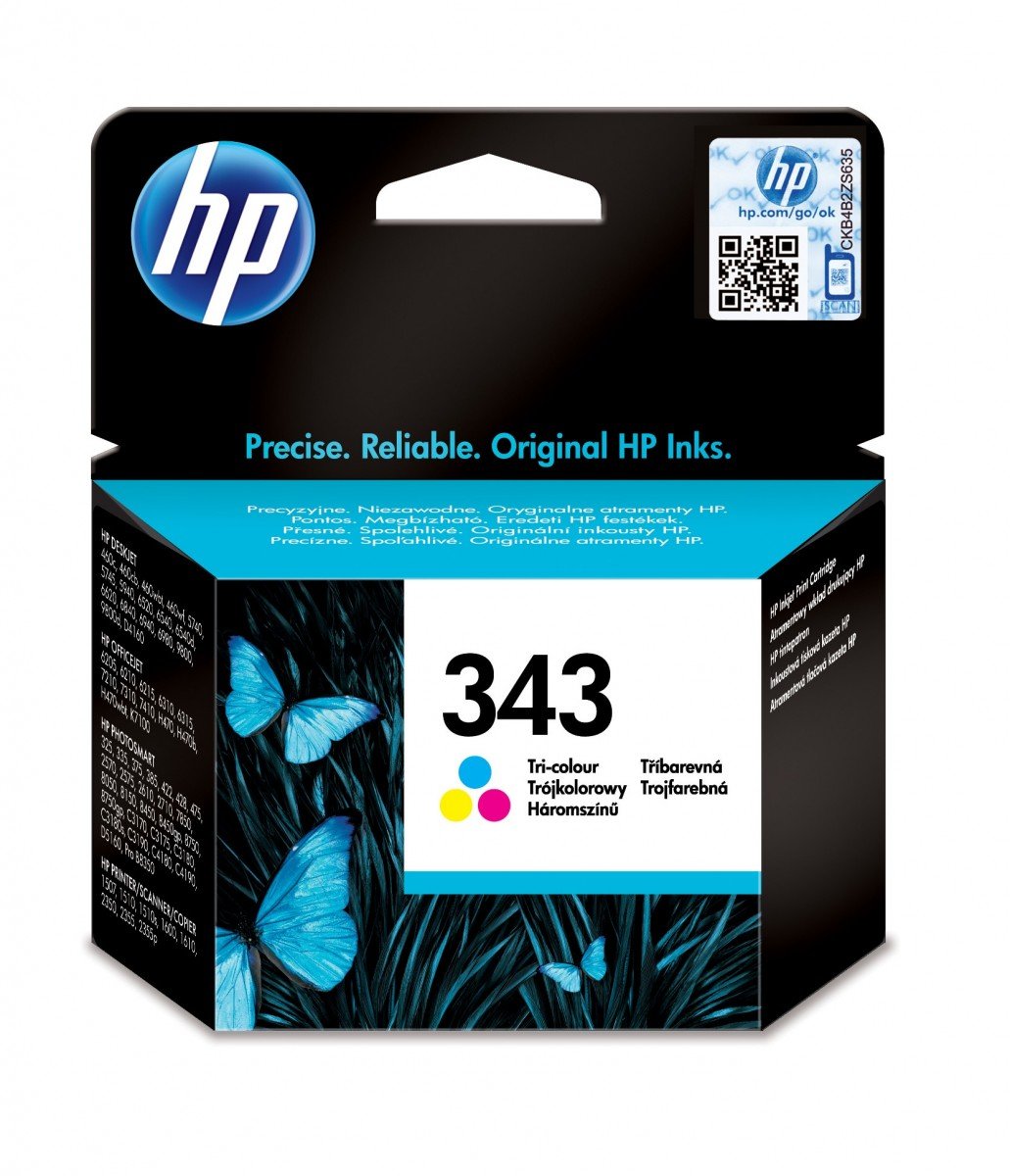 HP 343 original Ink cartridge C8766EE UUS tri-colour standard capacity 7ml 330 pages 1-pack