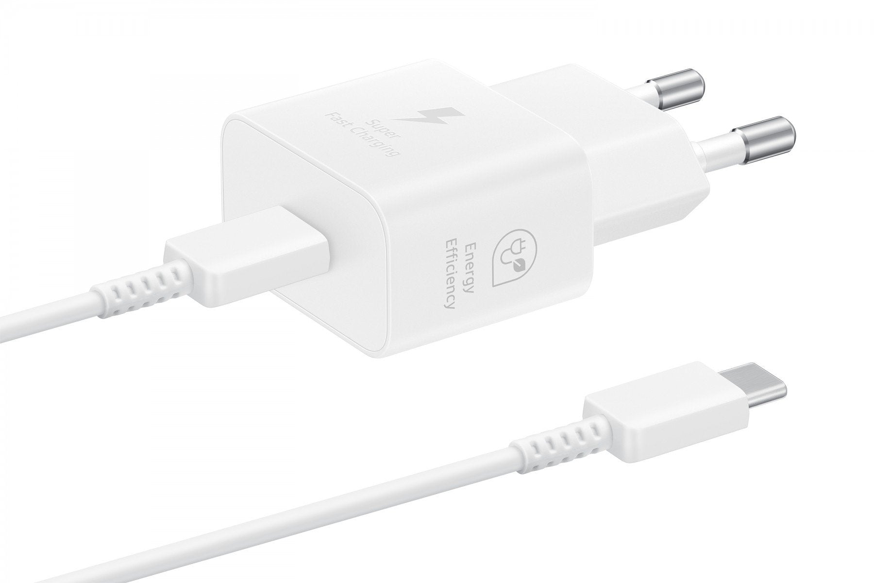 SAMSUNG fast charger USB-C 25W with data cable white