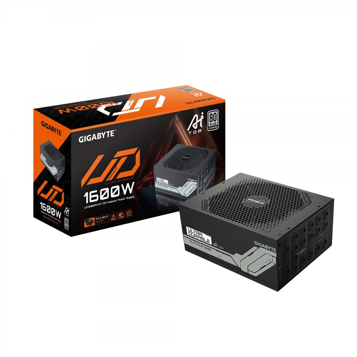 GIGABYTE UD1600PM PG5 AI TOP unité d'alimentation d'énergie 1600 W 20+4 pin ATX ATX Noir