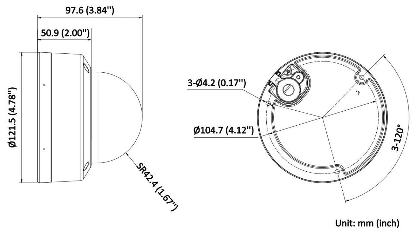 Hikvision DS-2CD1743G2-LIZU 2.8-12mm PL 4 MP Dual Light MD 2.0 Caméra réseau dôme varifocale