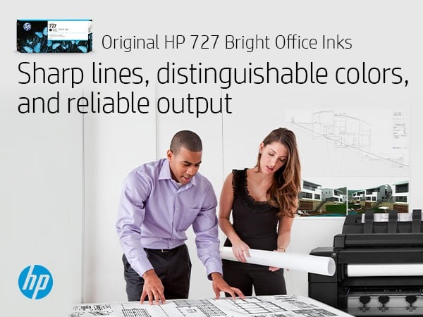 HP 727 original Ink cartridge B3P24A grey standard capacity 130 ml 1-pack