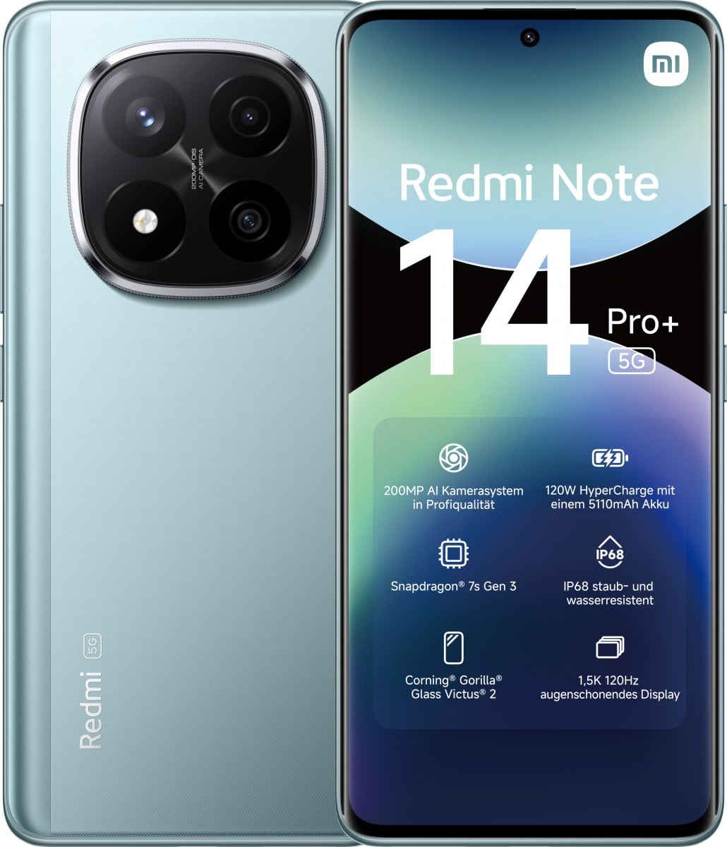 "Xiaomi Redmi Note 14 Pro+ 5G 16,9 cm (6,67"") Double SIM USB Type-C 8 Go 256 Go 5110 mAh Bleu"