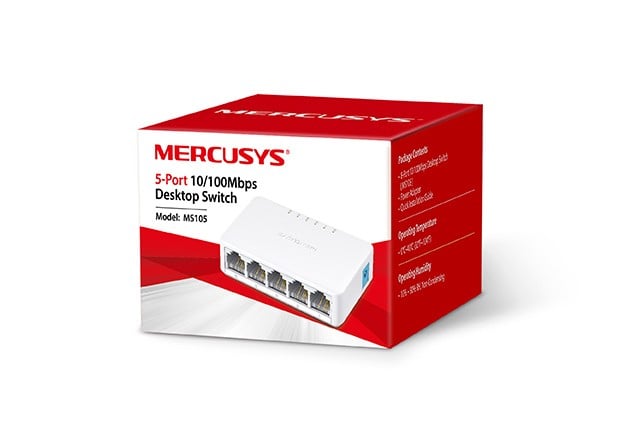 Mercusys MS105 commutateur réseau Non-géré Fast Ethernet (10/100) Blanc