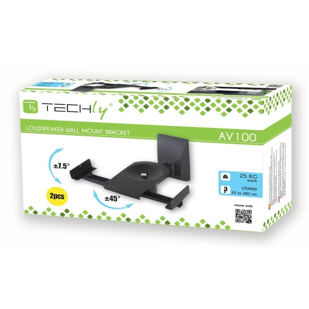 Support de haut-parleur a pince Techly ICA-SP SS201 X2
