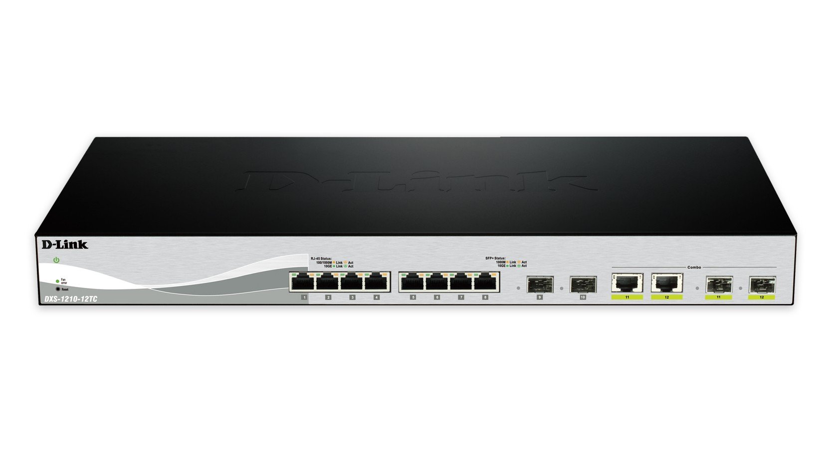 D-LINK Smart+ L2+ 10port 10GbE SFP+ & 2port Multigigabit Copper/SFP+ 100M/1G/2.5G/5G/10G