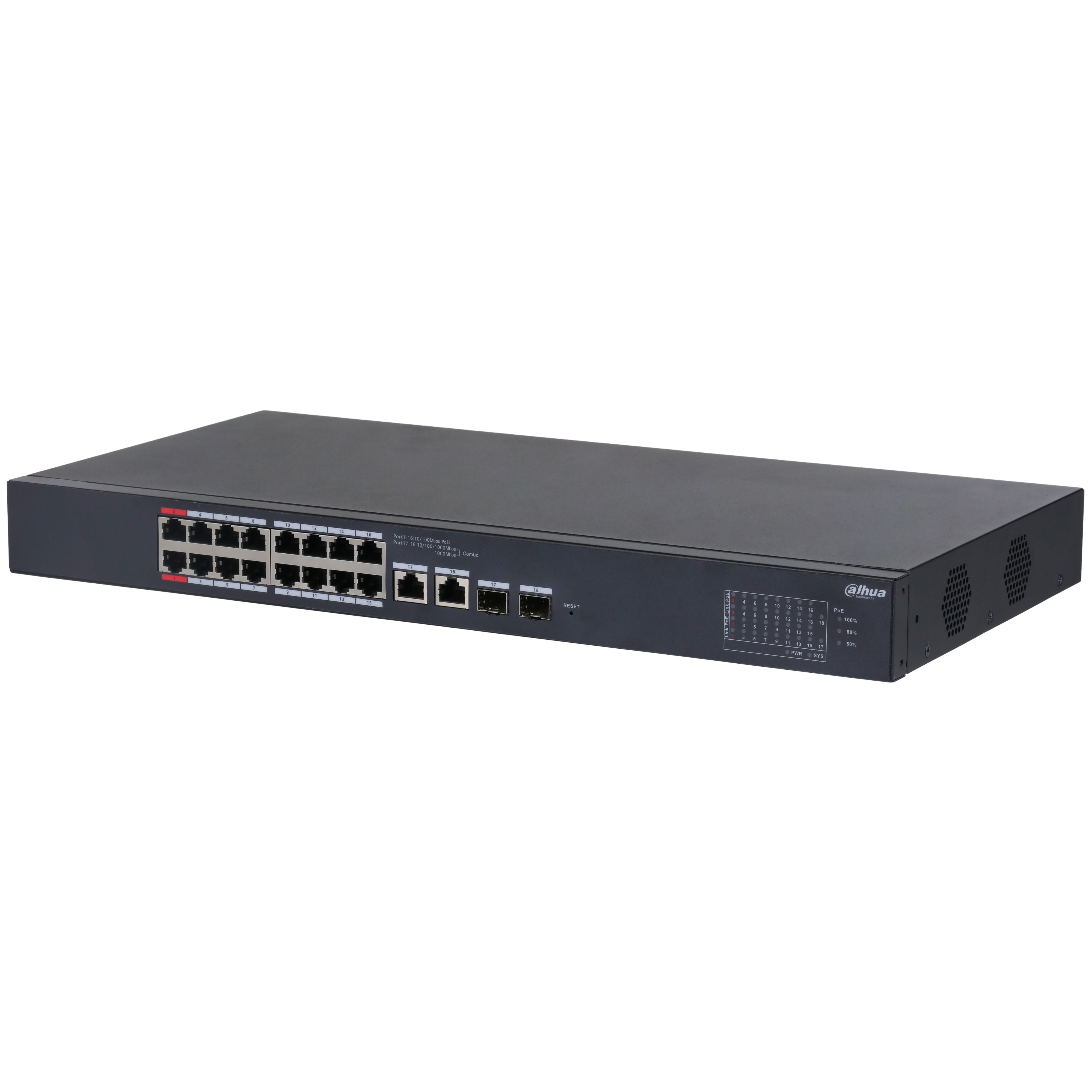 Dahua CS4218-16ET-135 Commutateur de bureau géré dans le cloud 18 ports avec 16 ports PoE