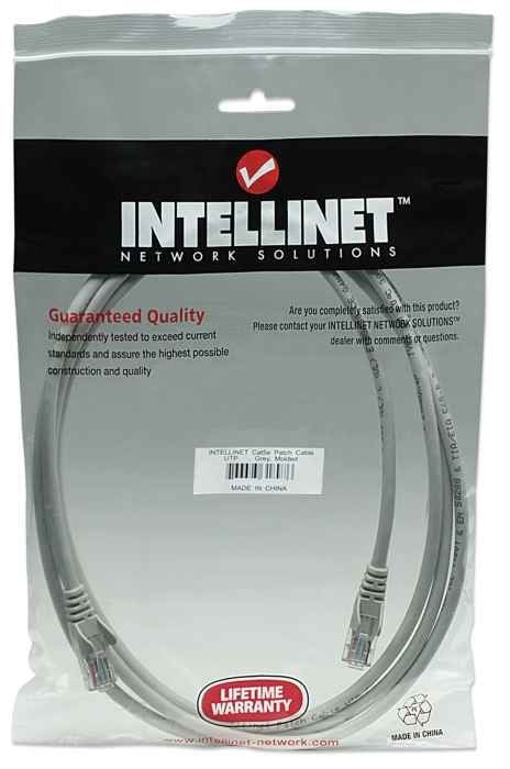 Intellinet 15m, Cat 5e UTP câble de réseau Gris Cat5e U/UTP (UTP)