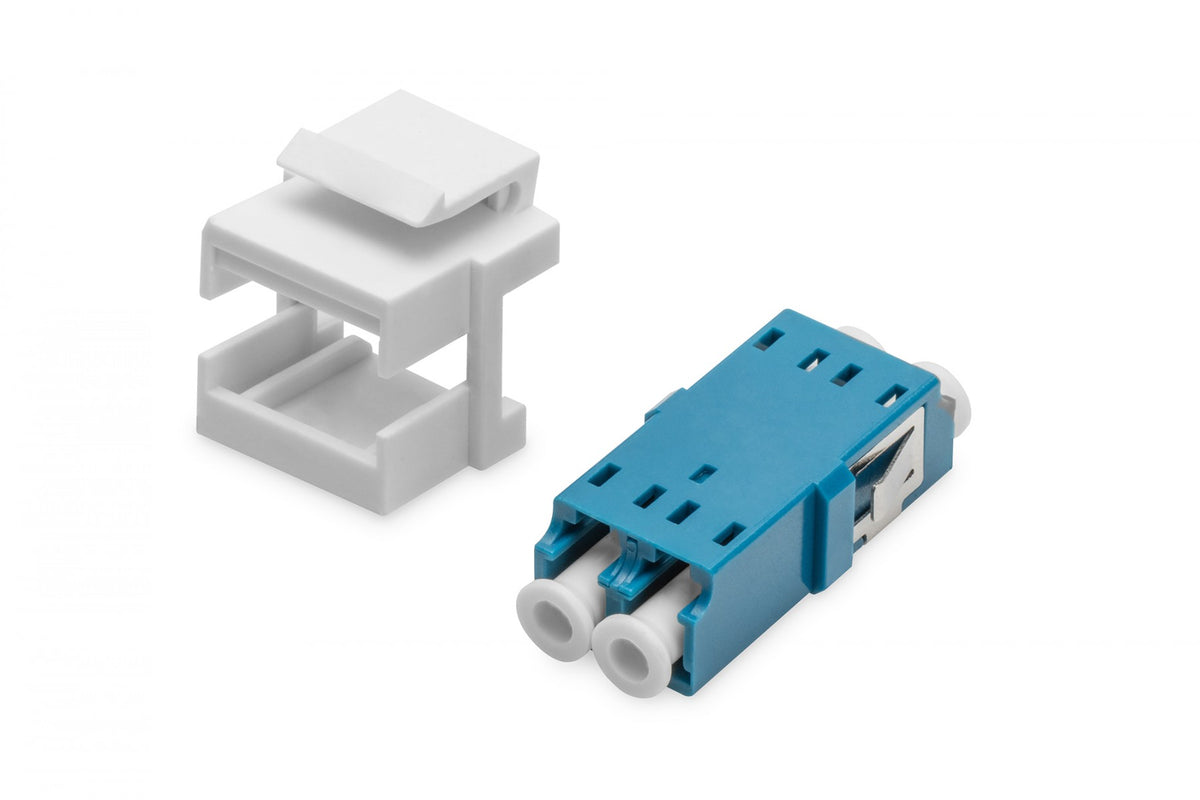 Support keystone pour adaptateur LC (avec adaptateur LC/LC duplex, monomode OS2, bleu) inclus
