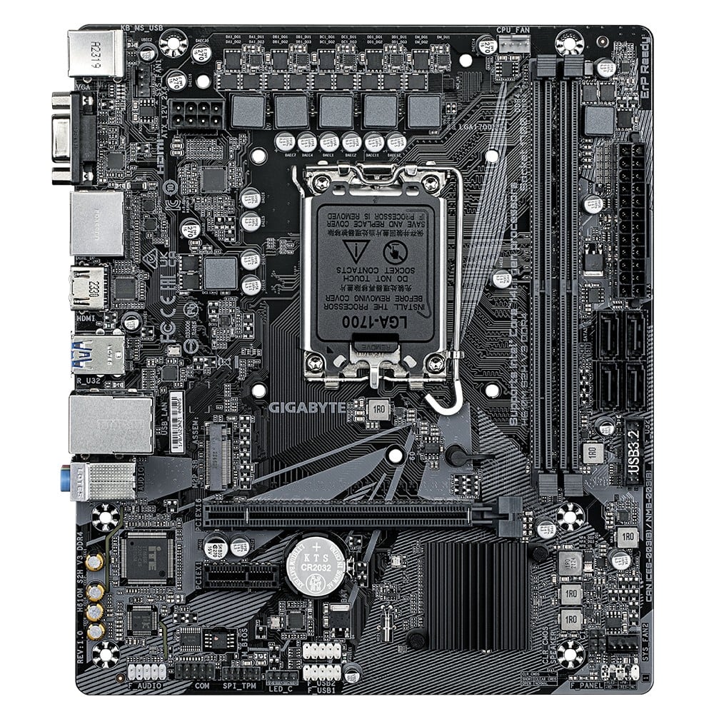 GIGABYTE H610M S2H V3 DDR4 carte mere Intel H610 Express LGA 1700 micro ATX