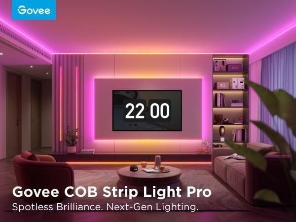 Govee H61E5 COB Bandes Lumineuses Pro 3m | Bande LED | Wi-Fi, Bluetooth, RGBICW