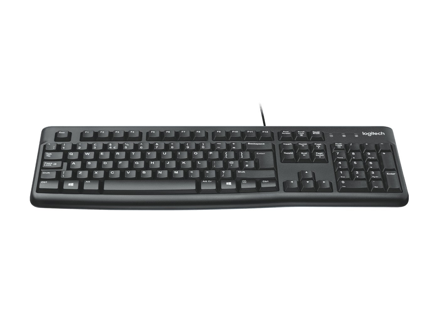 Logitech K120 Corded Keyboard - Avec fil - USB - QWERTY - Noir