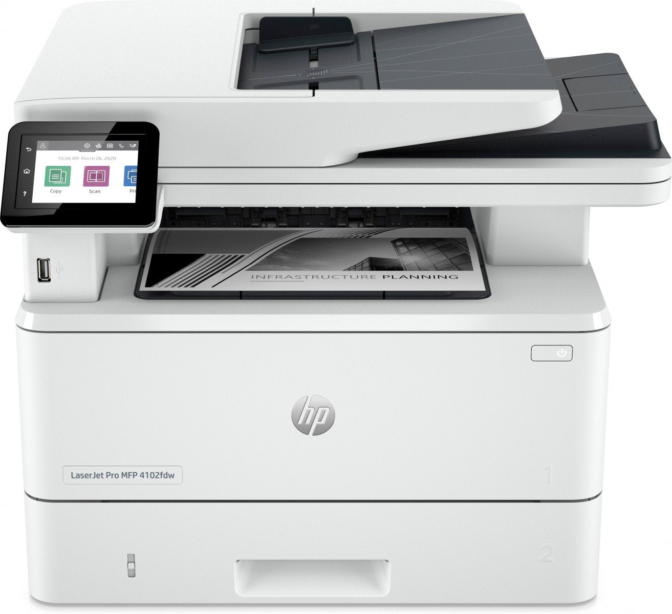 HP LaserJet Pro MFP 4102dw MFP Mono laser A4 38ppm Copy 40ppm Print 350sheets LAN Imprimante Wi-Fi USB Bluetooth