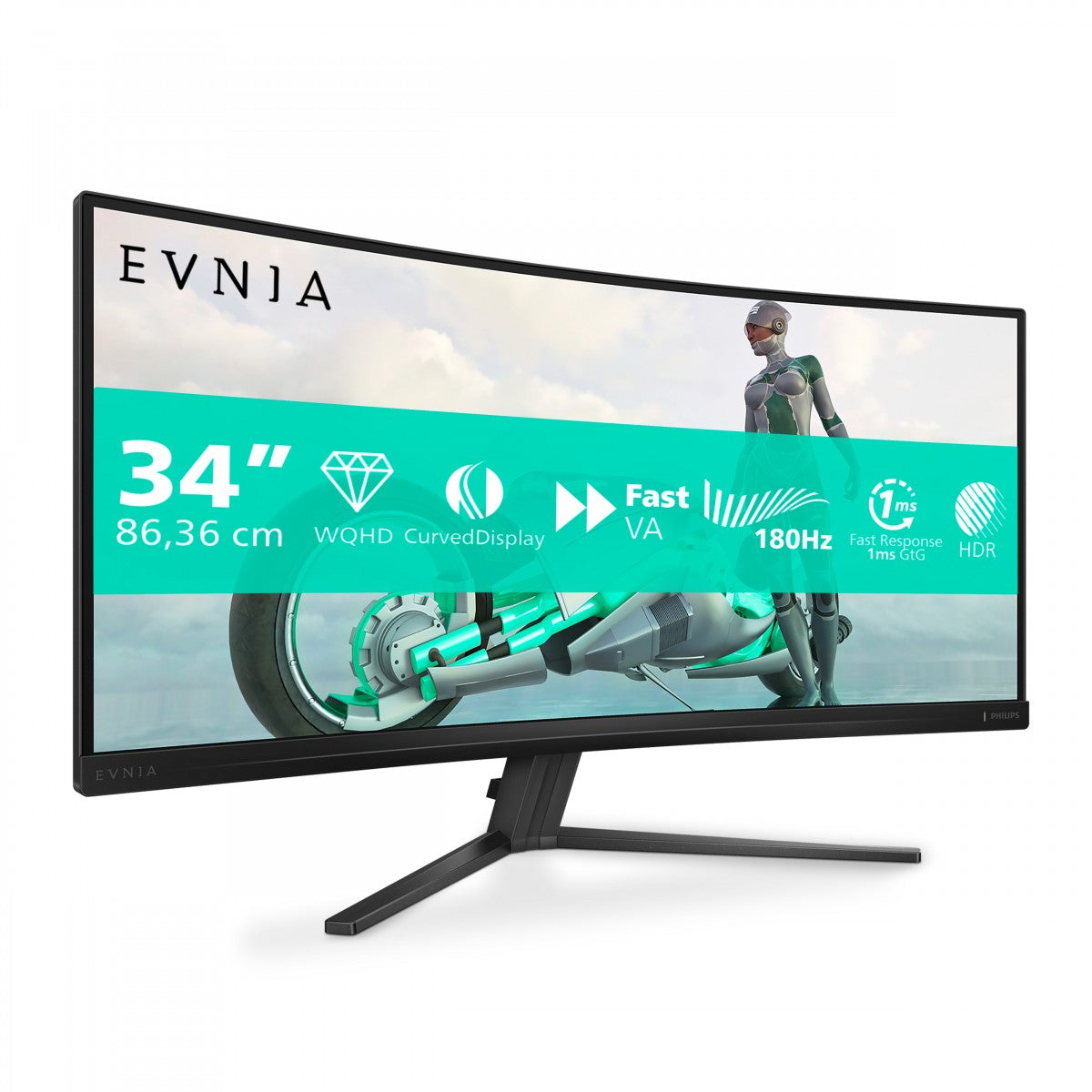 PHILIPS 34M2C3500L 34p VA 3440x1440 HDMI Black/Grey